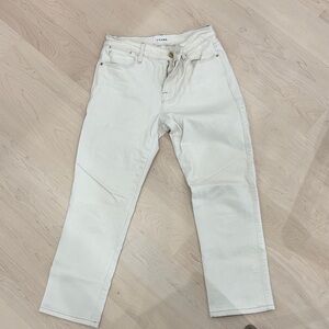 Frame Denim Men's Cream Straight Jeans